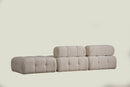 Doblo 3 Sits (L1-O1-Pouffe) Kräm Bouclette 3-Sitssoffa