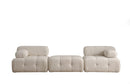 Doblo 3-sits (L1-Pouffe-1R) - Cream Bouclette 3-sitssoffa