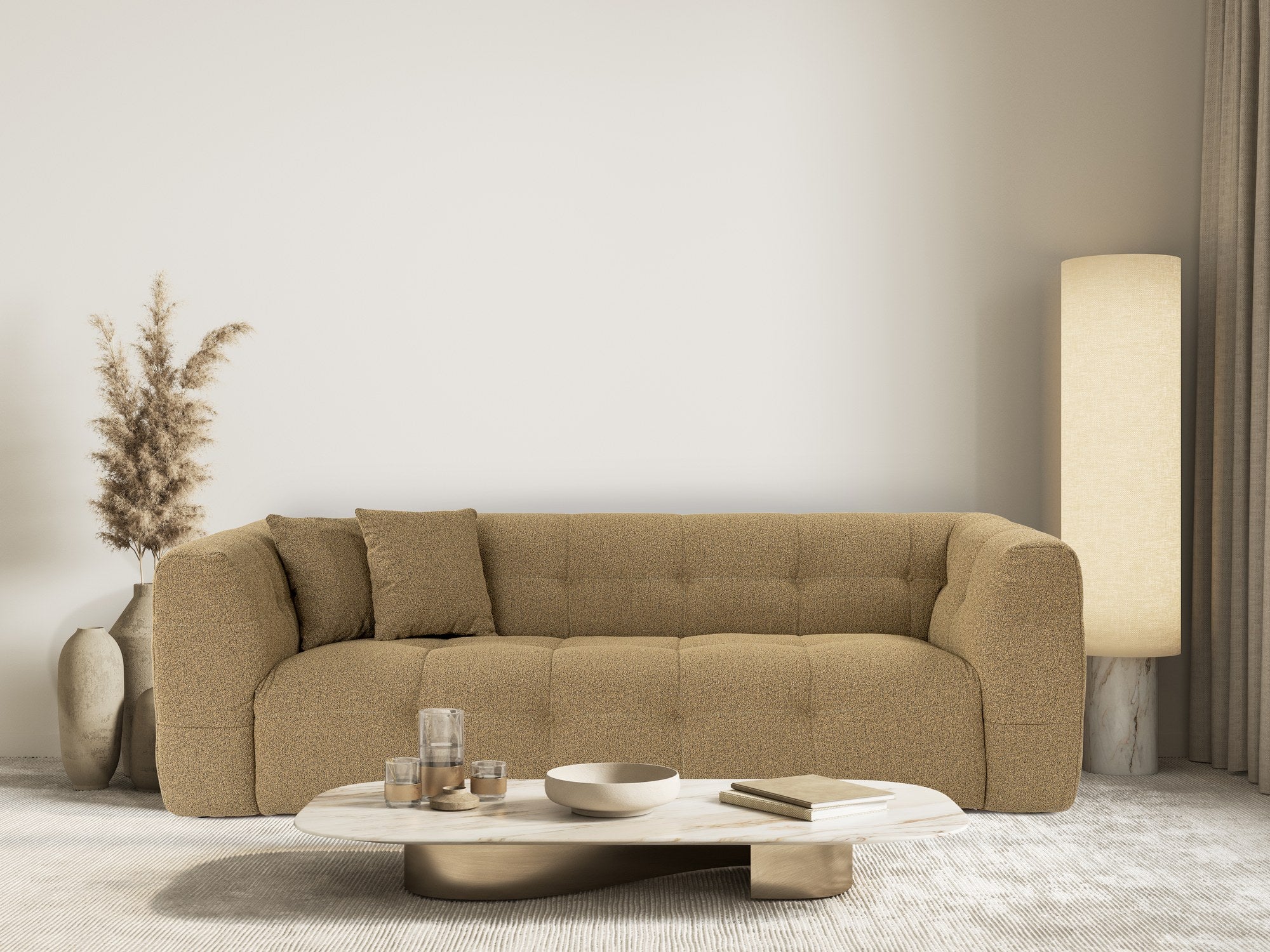 Cady - Khaki 3-Sits Soffa