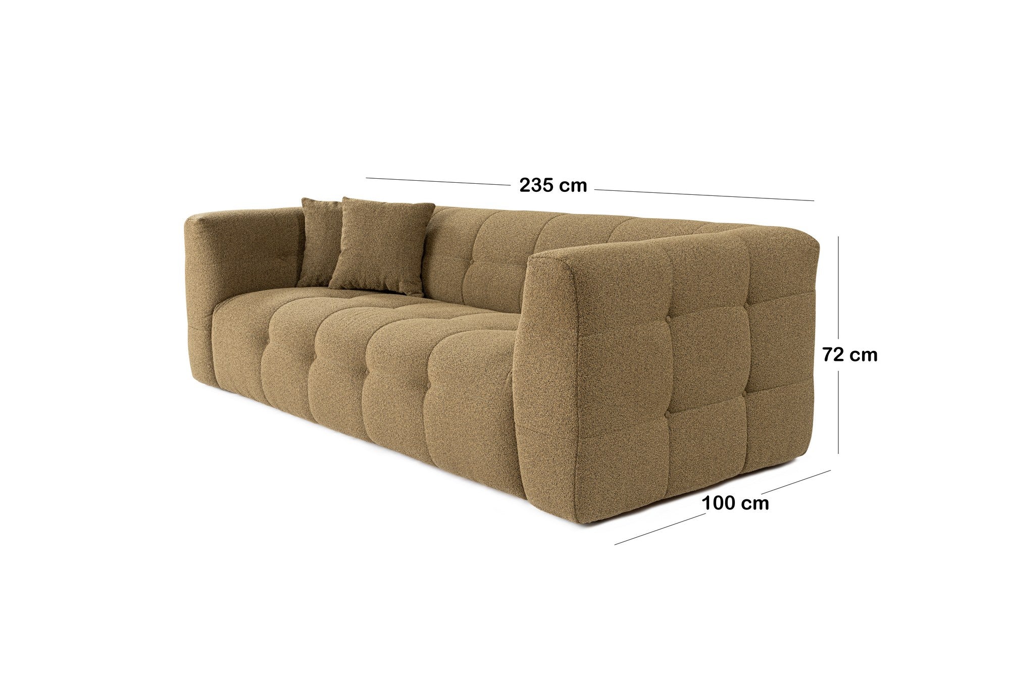 Cady - Khaki 3-Sits Soffa