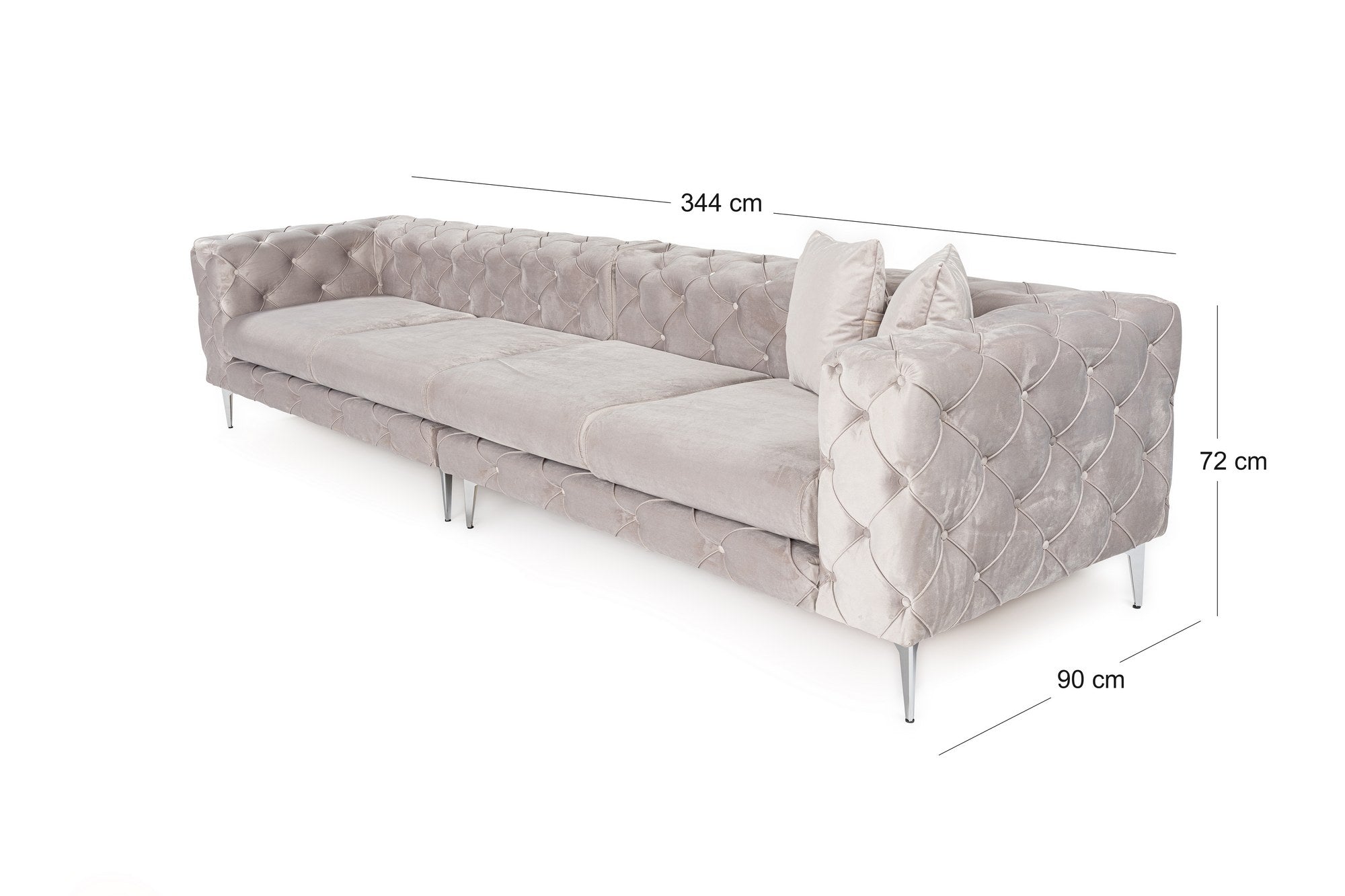 Como - Ljusgrå 4-sitssoffa
