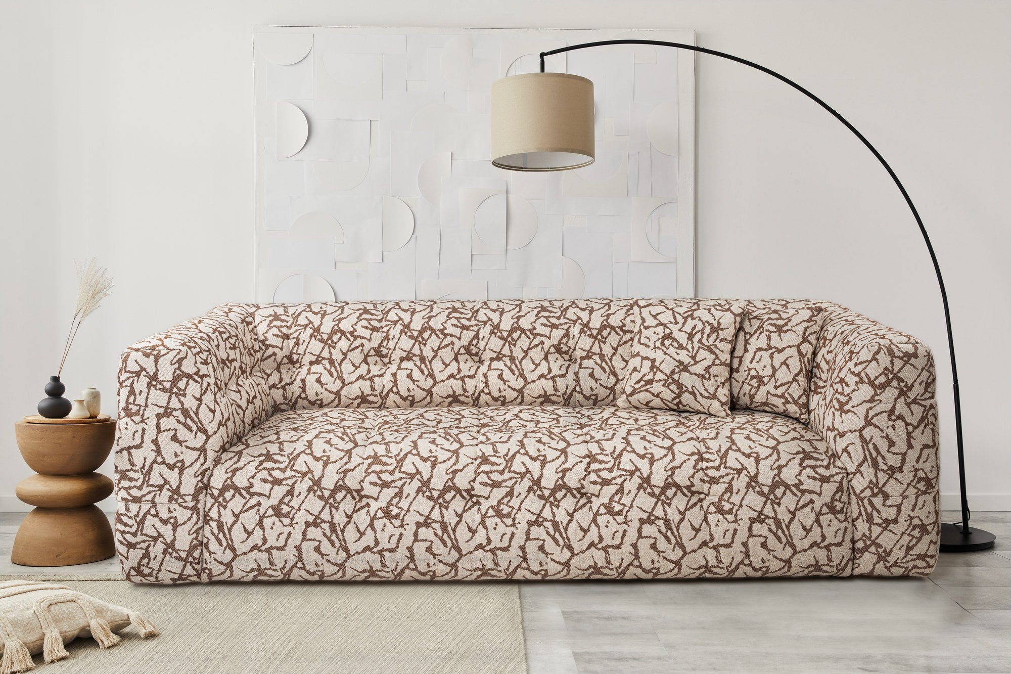 Cady - Tan 3-Sits Soffa