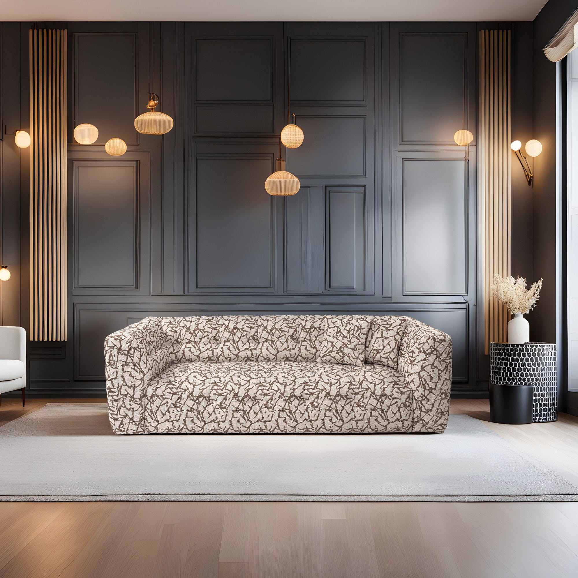Cady - Tan 3-Sits Soffa
