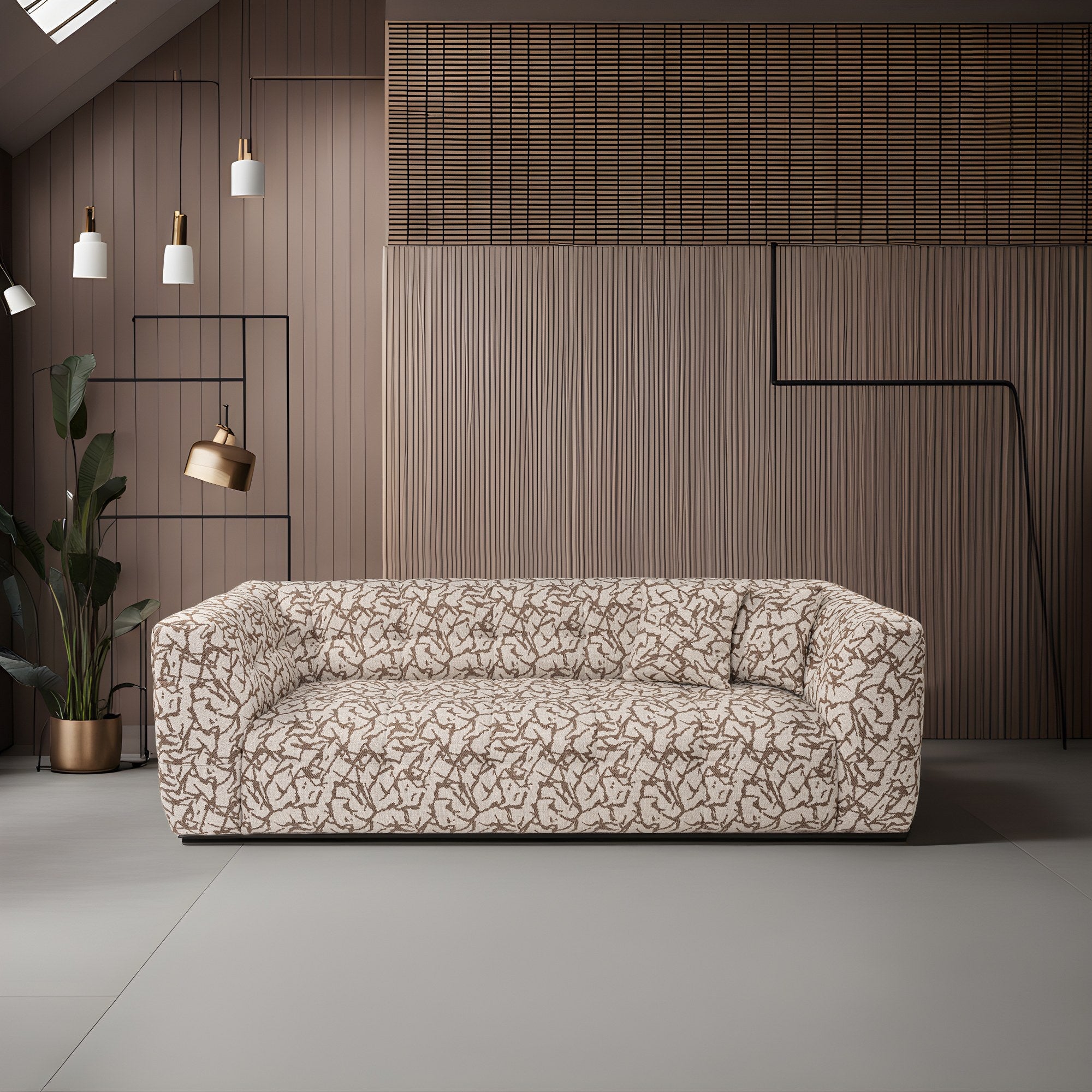 Cady - Tan 3-Sits Soffa
