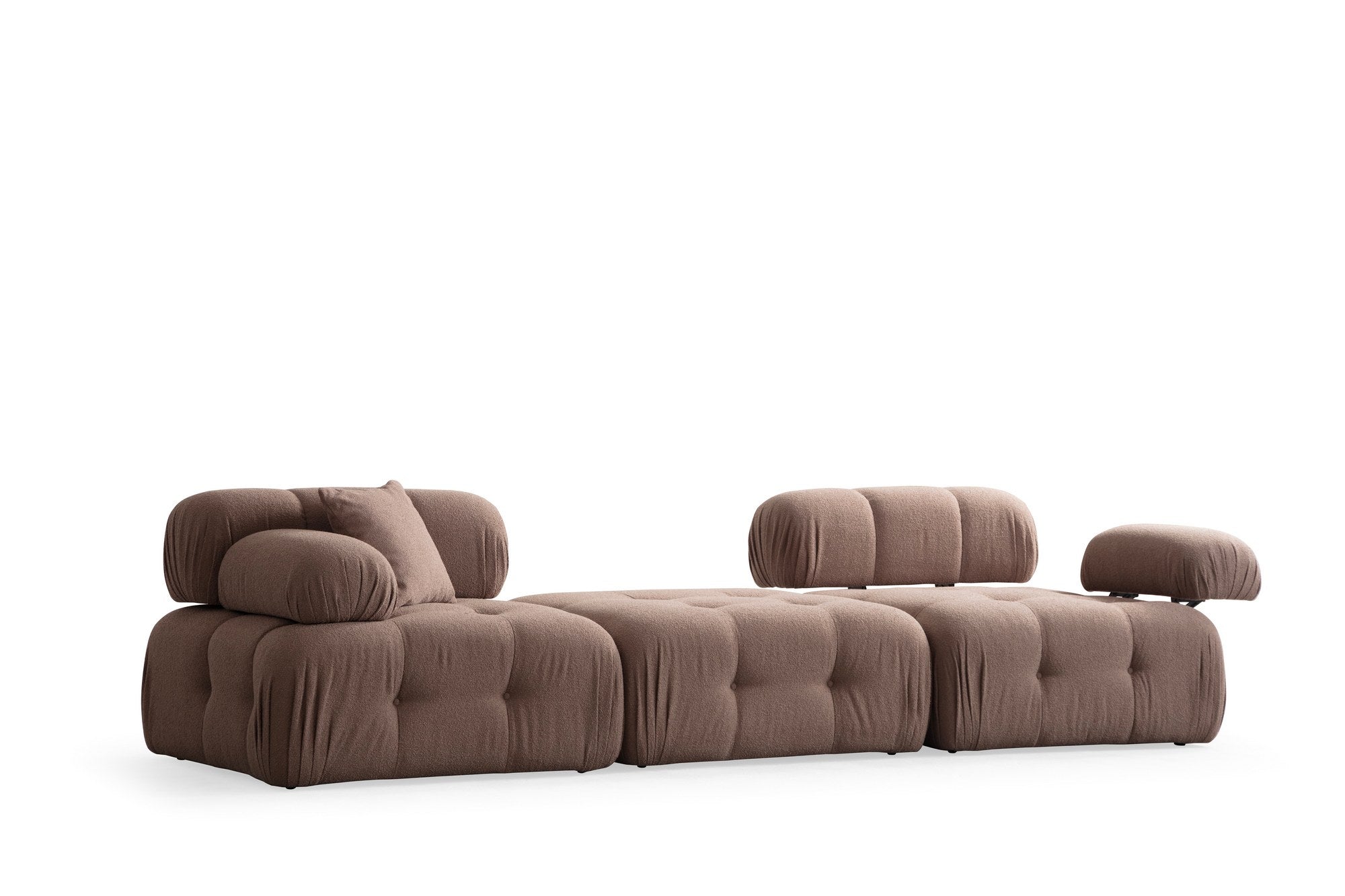 Doblo 3-sits (L1-Pouffe-1R) - Cappucino 3-sitssoffa