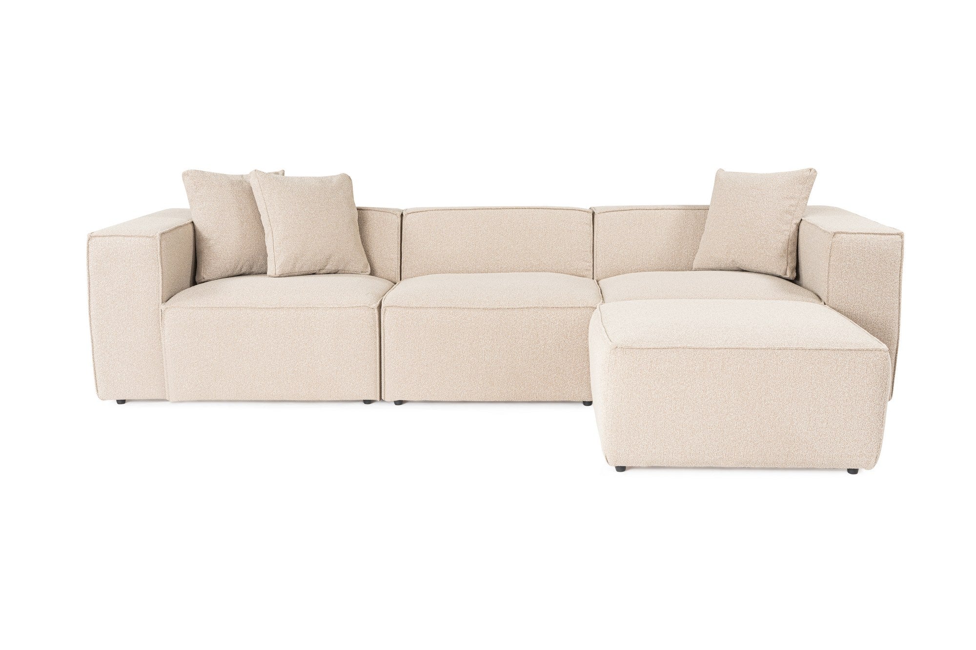 Lora (L1-O1-1R-POUFFE ) - Persika Hörnssoffa