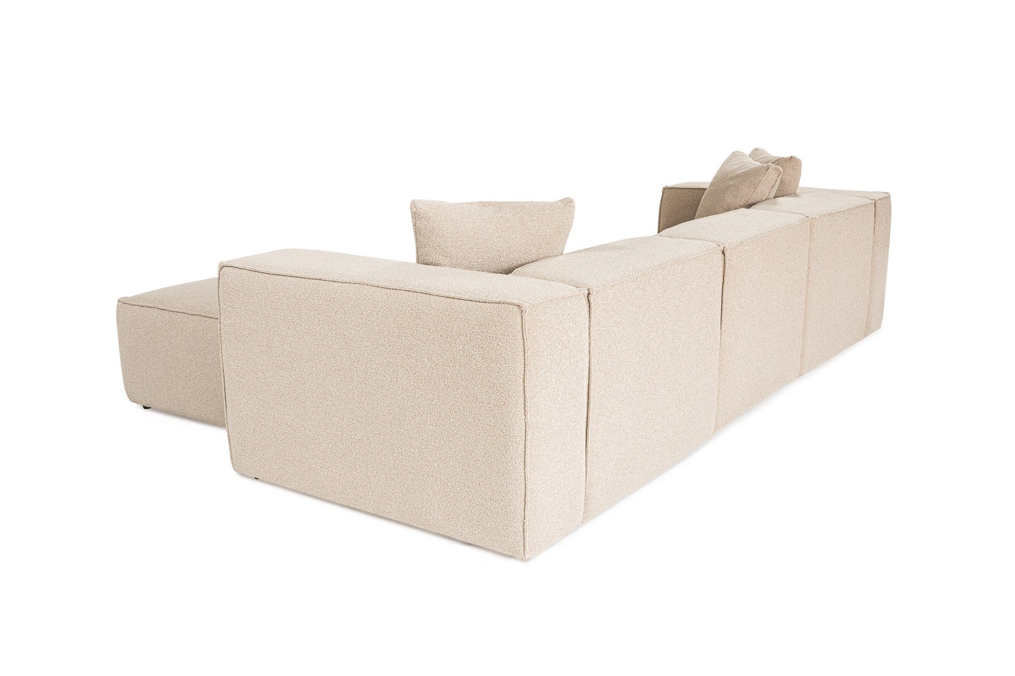 Lora (L1-O1-1R-POUFFE ) - Persika Hörnssoffa