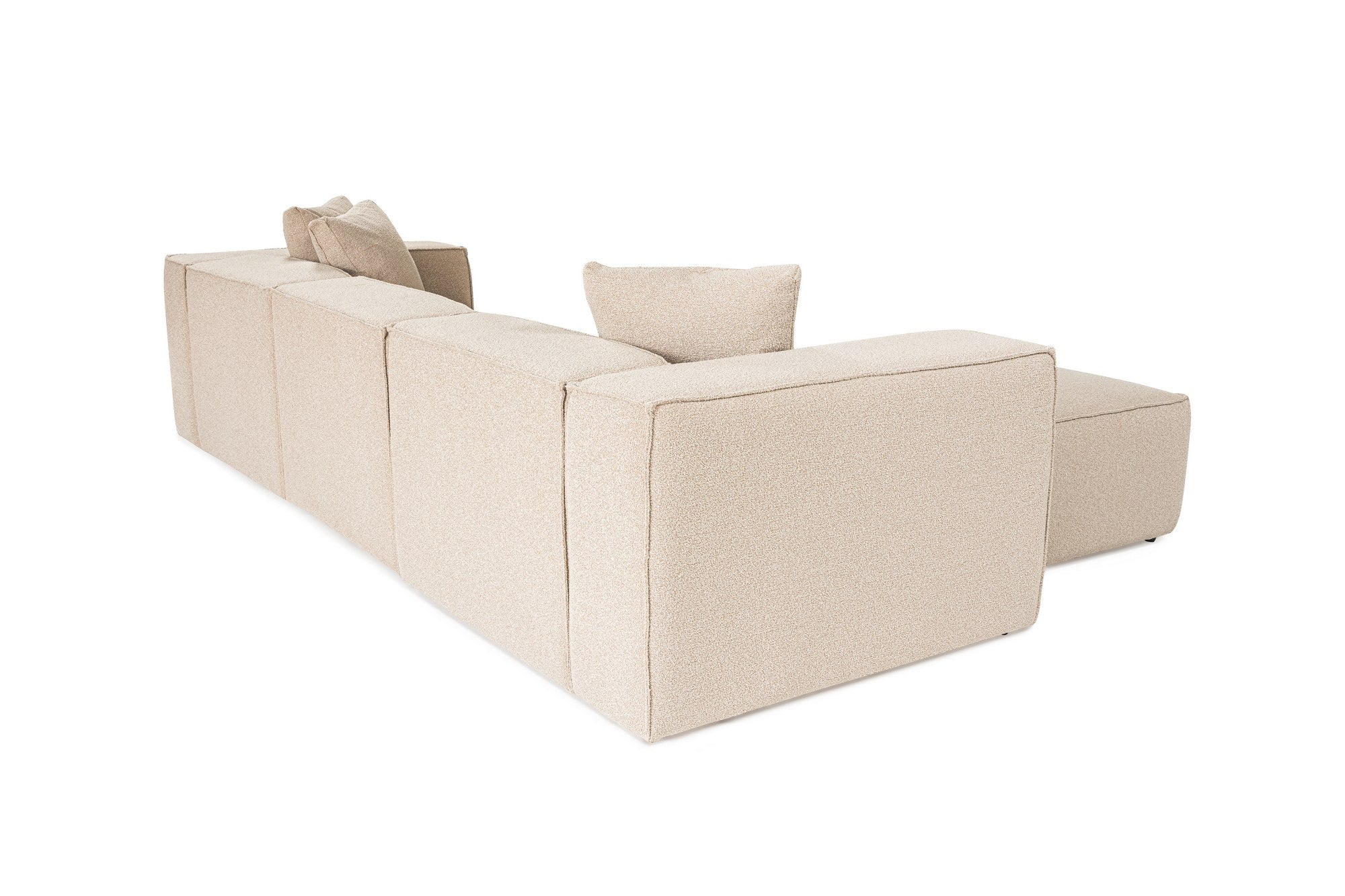 Lora (L1-O1-1R-POUFFE ) - Persika Hörnssoffa