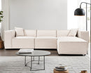 Lora (L1-O1-1R-POUFFE ) - Ljusbrun Hörnssoffa