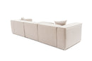 Lora (L1-O1-1R-POUFFE ) - Ljusbrun Hörnssoffa
