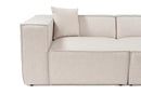 Lora (L1-O1-1R-POUFFE ) - Ljusbrun Hörnssoffa