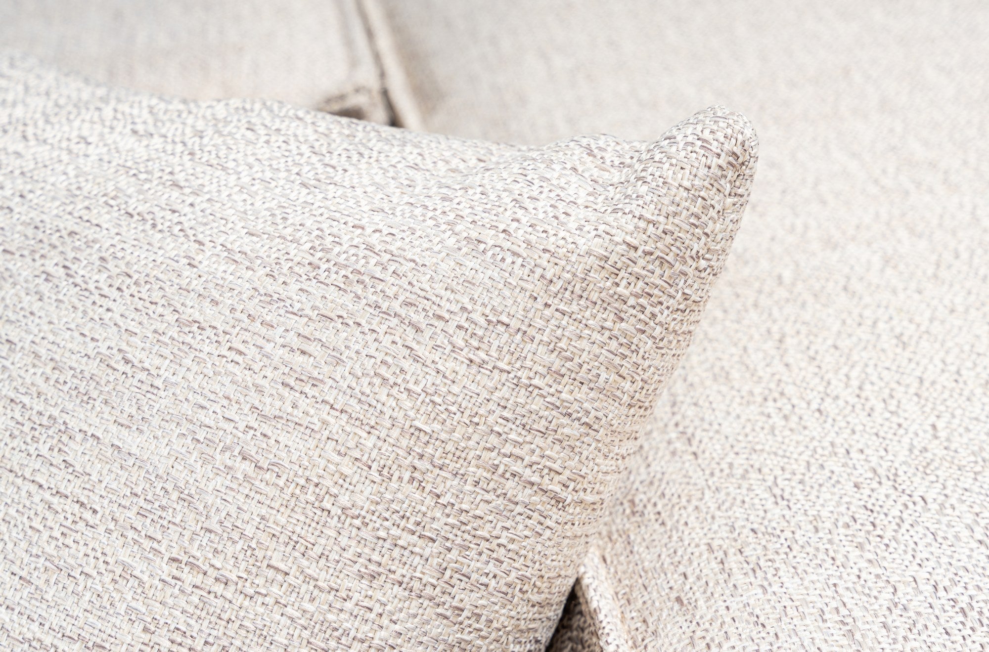 Lora (L1-O1-1R-POUFFE ) - Ljusbrun Hörnssoffa