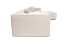 Lora (L1-O1-1R-POUFFE ) - Ljusbrun Hörnssoffa
