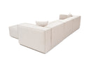Lora (L1-O1-1R-POUFFE ) - Ljusbrun Hörnssoffa