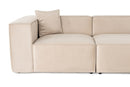 Lora (L1-O1-1R-POUFFE ) - Grädd Hörnssoffa