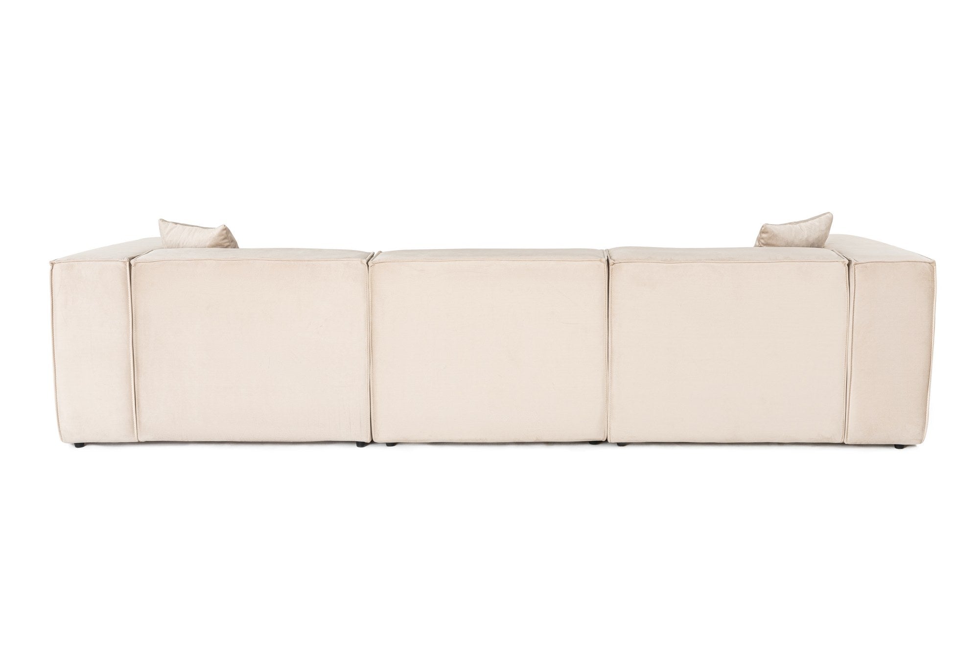 Lora (L1-O1-1R-POUFFE ) - Grädd Hörnssoffa