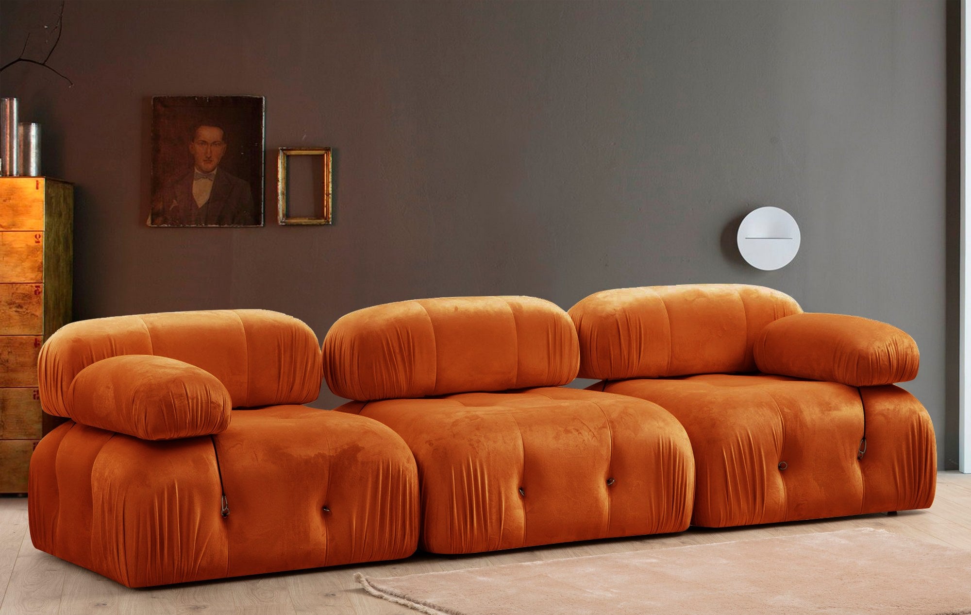 Bubble 3-sits ( L1-O1-1R) - Orange 3-sits soffa