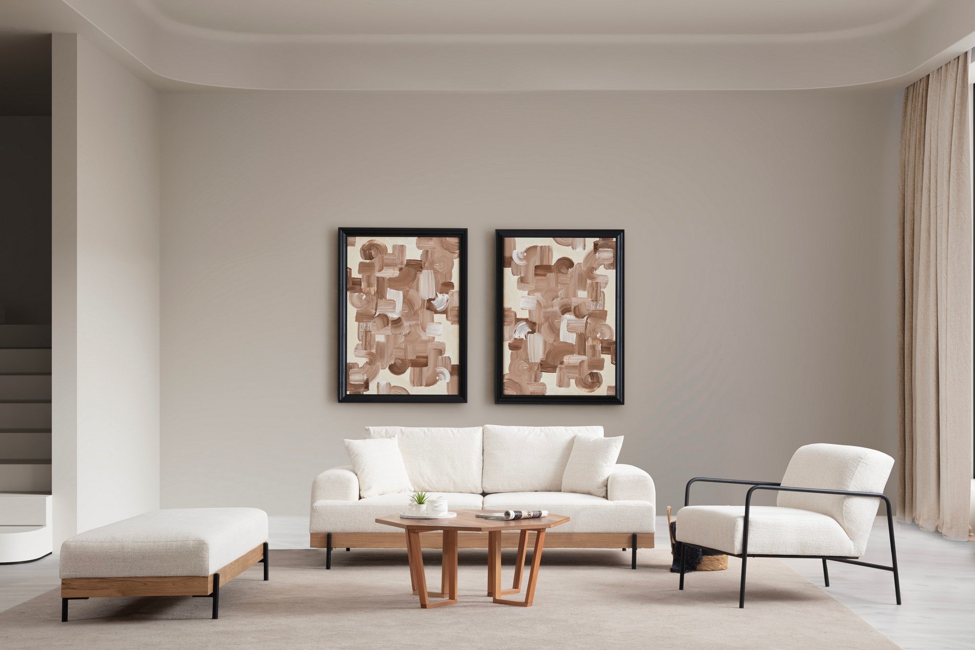 Eti Ek 3 Sits - Vit 3-Sits Soffa