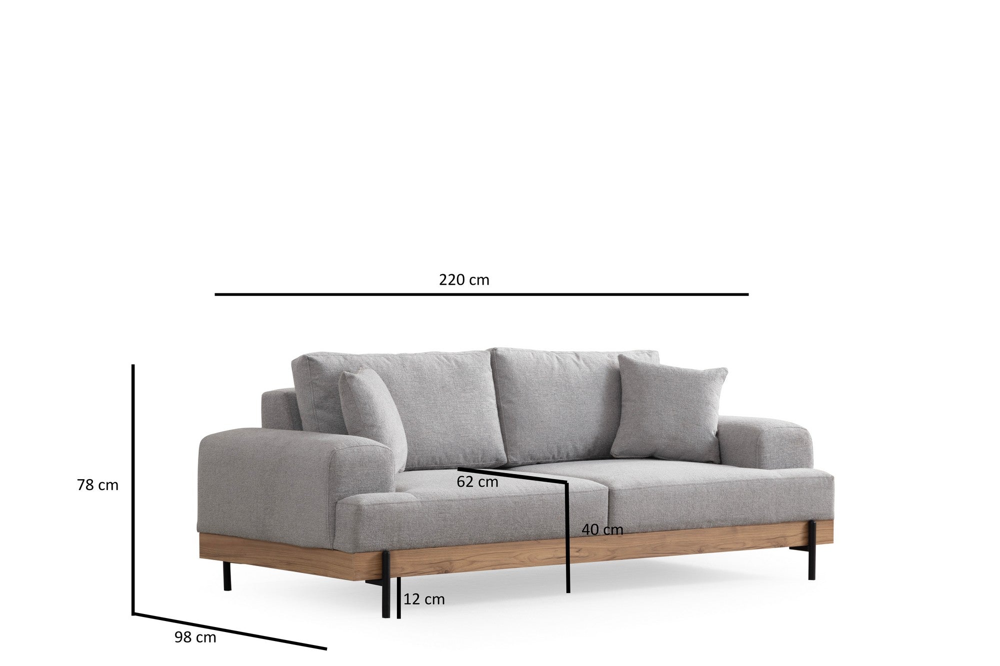 Eti Ek 3 Sits -Grå 3-Sits Soffa