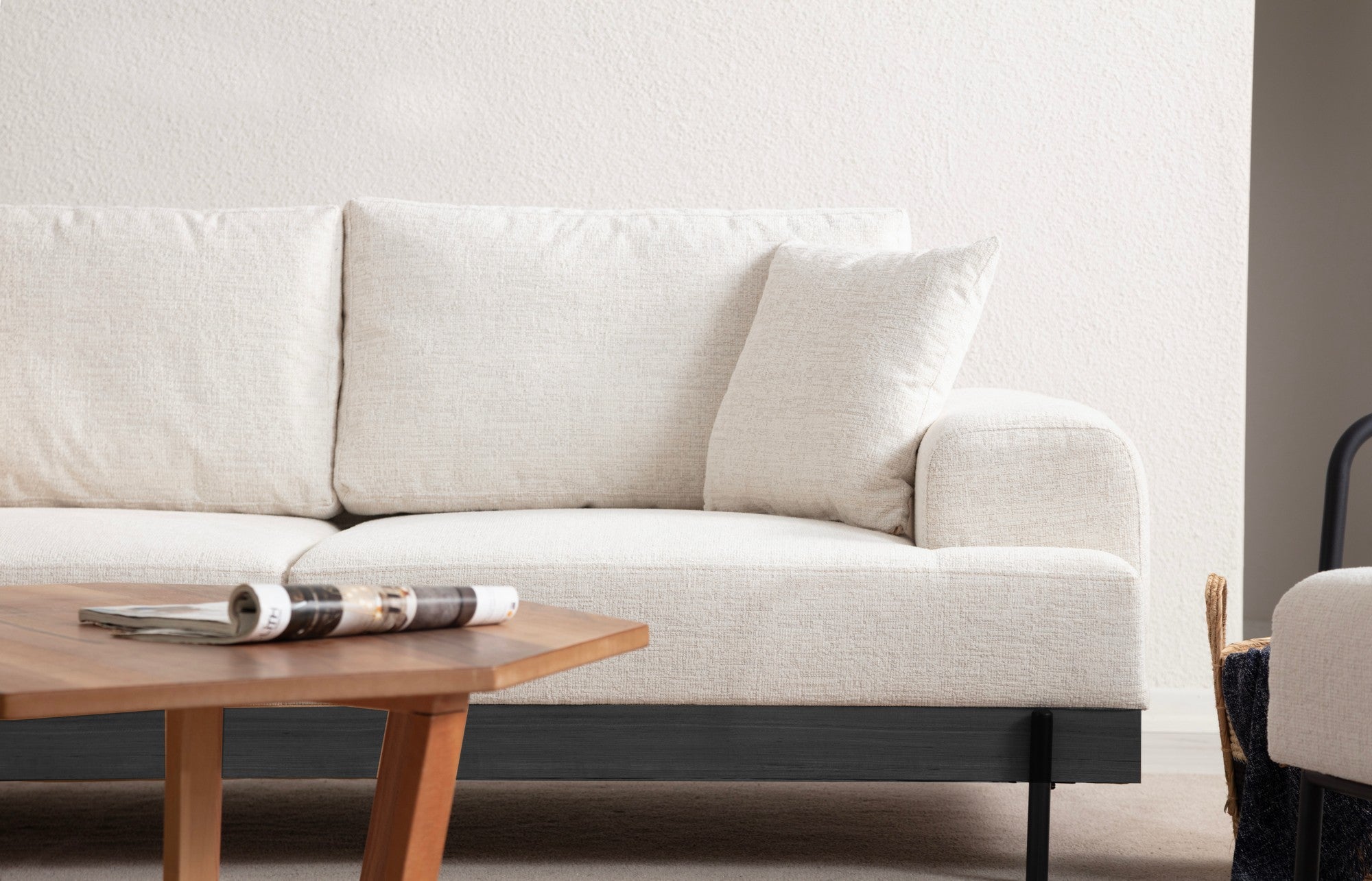 Eti Svart 3 Sits - Vit 3-Sits Soffa