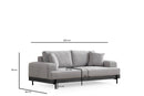 Eti Svart 3 Sits - Grå 3-Sits Soffa