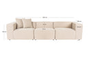 Lora 3 Seater - Persika 3-sitssoffa