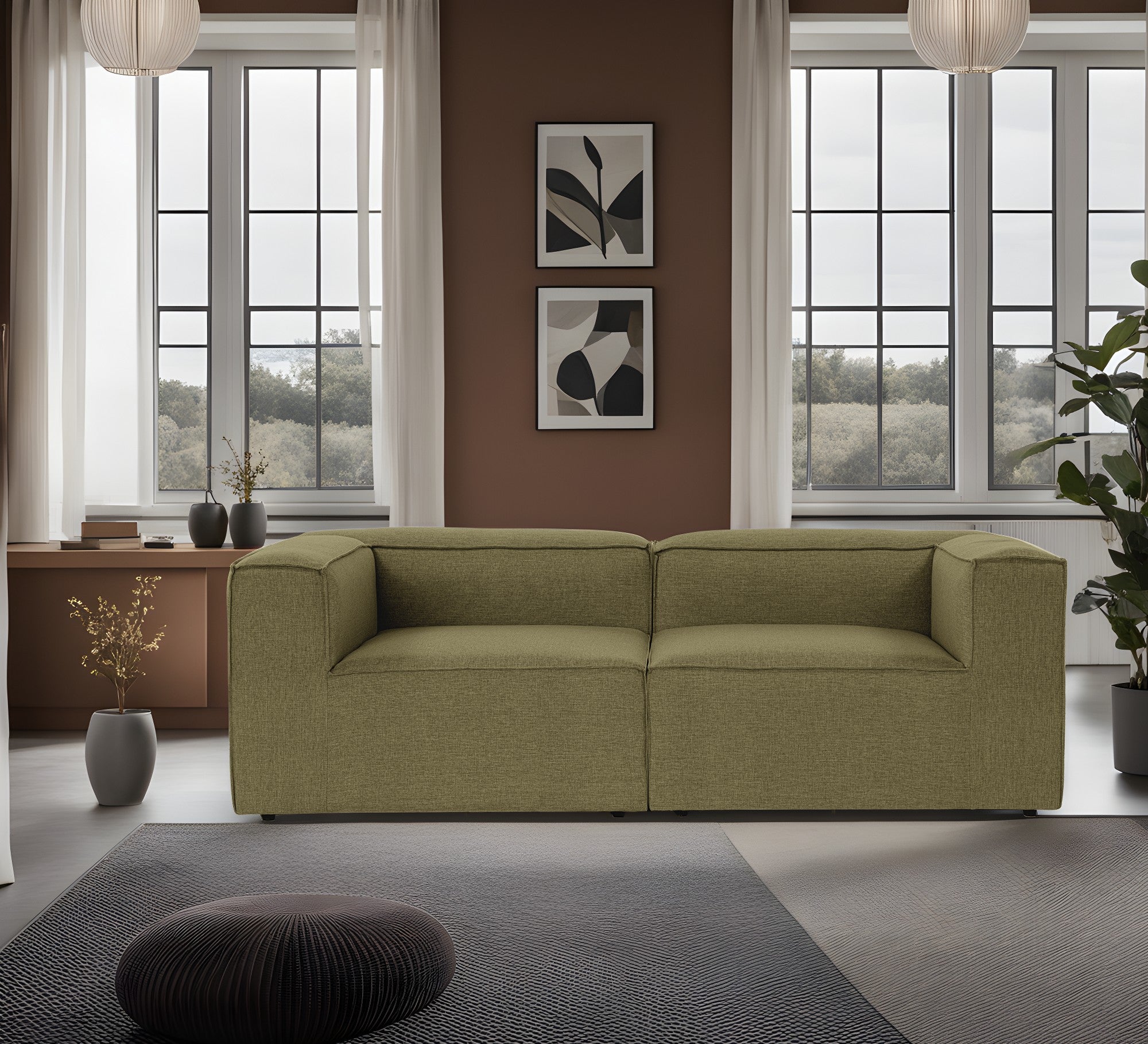 Fora 2 Sits - Grön 2-Sits Soffa