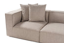 Sora (L1-O1-O1-1R-POUFFE ) - Sandbeige Hörnsoffa