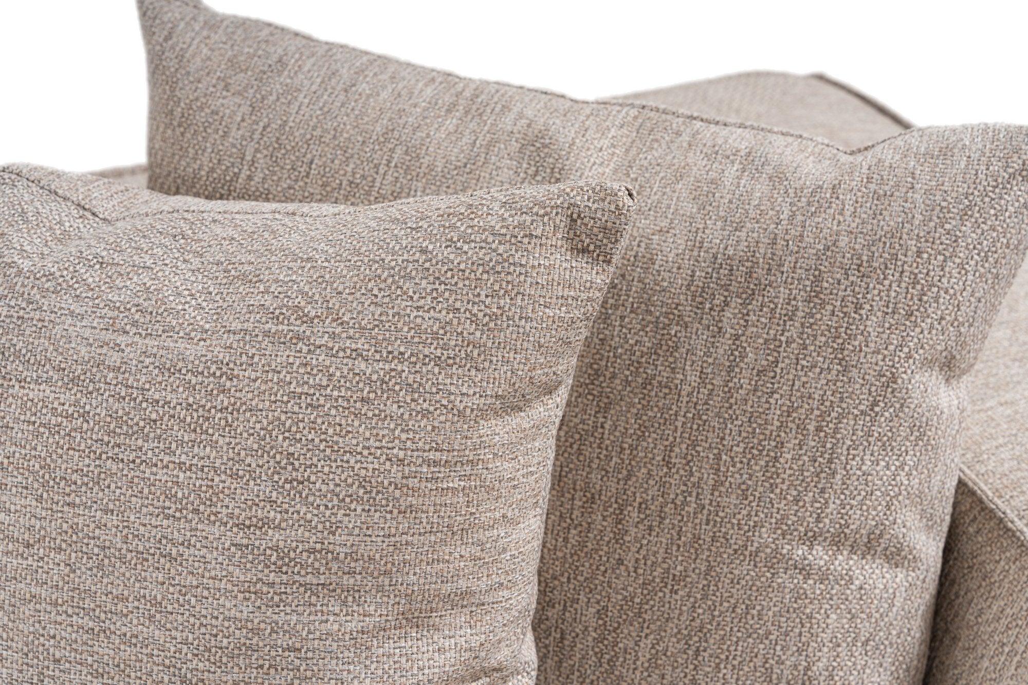 Sora (L1-O1-O1-1R-POUFFE ) - Sandbeige Hörnsoffa