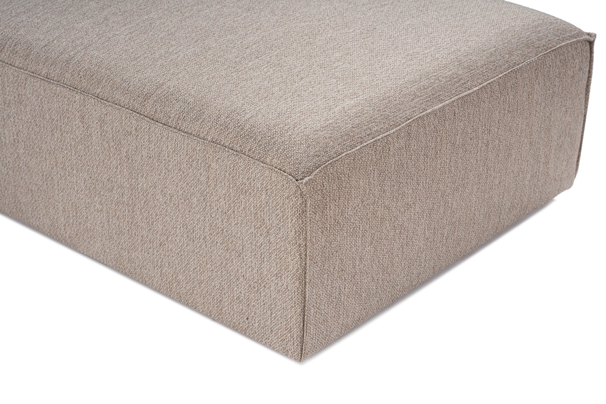Sora (L1-O1-O1-1R-POUFFE ) - Sandbeige Hörnsoffa