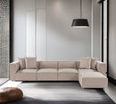 Sora (L1-O1-O1-1R-POUFFE ) - Sandbeige Hörnsoffa