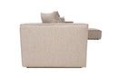Sora (L1-O1-O1-1R-POUFFE ) - Sandbeige Hörnsoffa