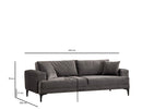 Astana 3 Sits - Antracit 3-Sits Soffa