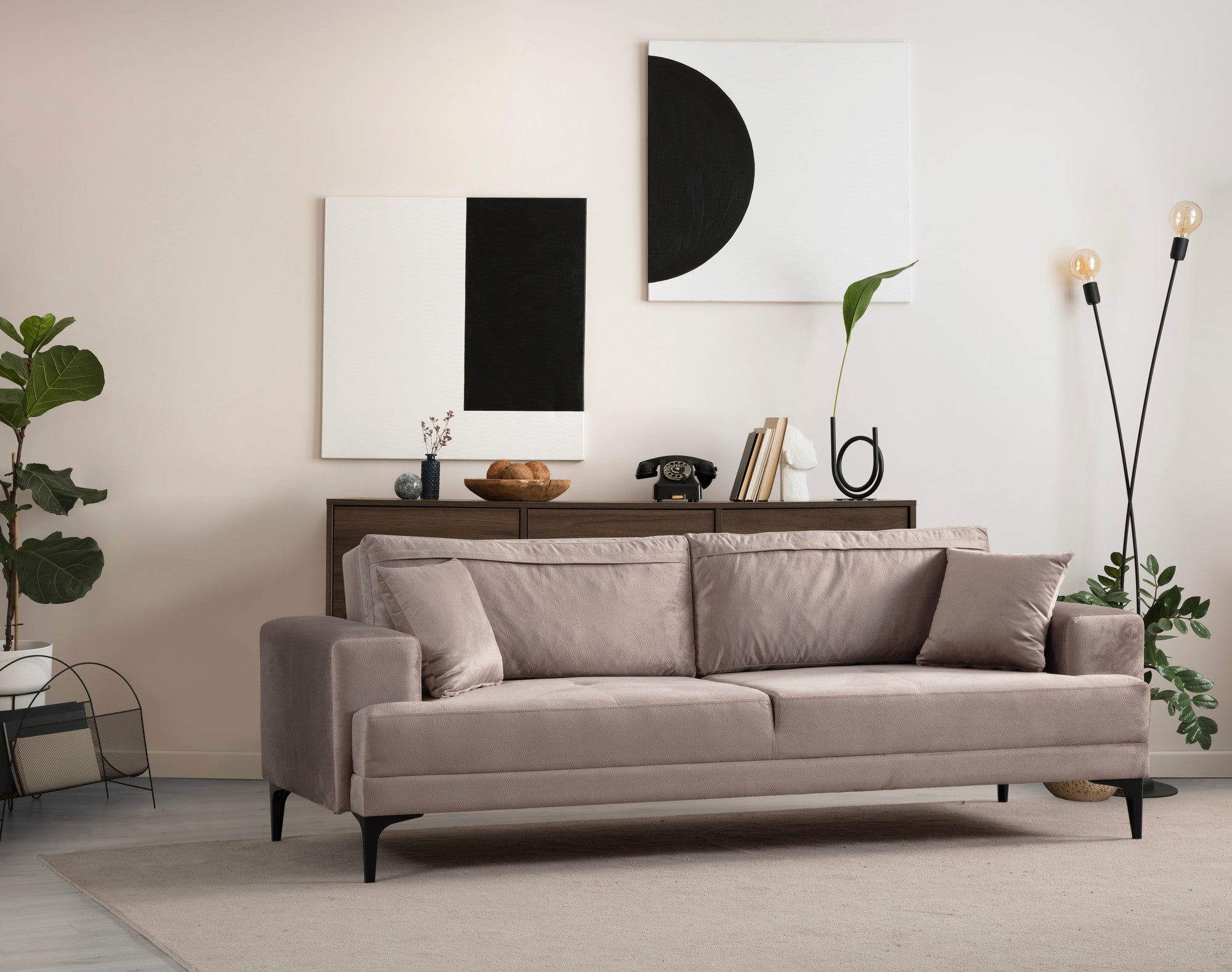 Astana 3 Sits - Beige 3-Sits Soffa