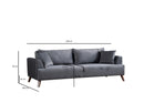 Buhara 3 Sits - Mörkgrå 3-Sits Soffa