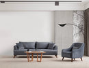 Buhara 3 Sits - Mörkgrå 3-Sits Soffa