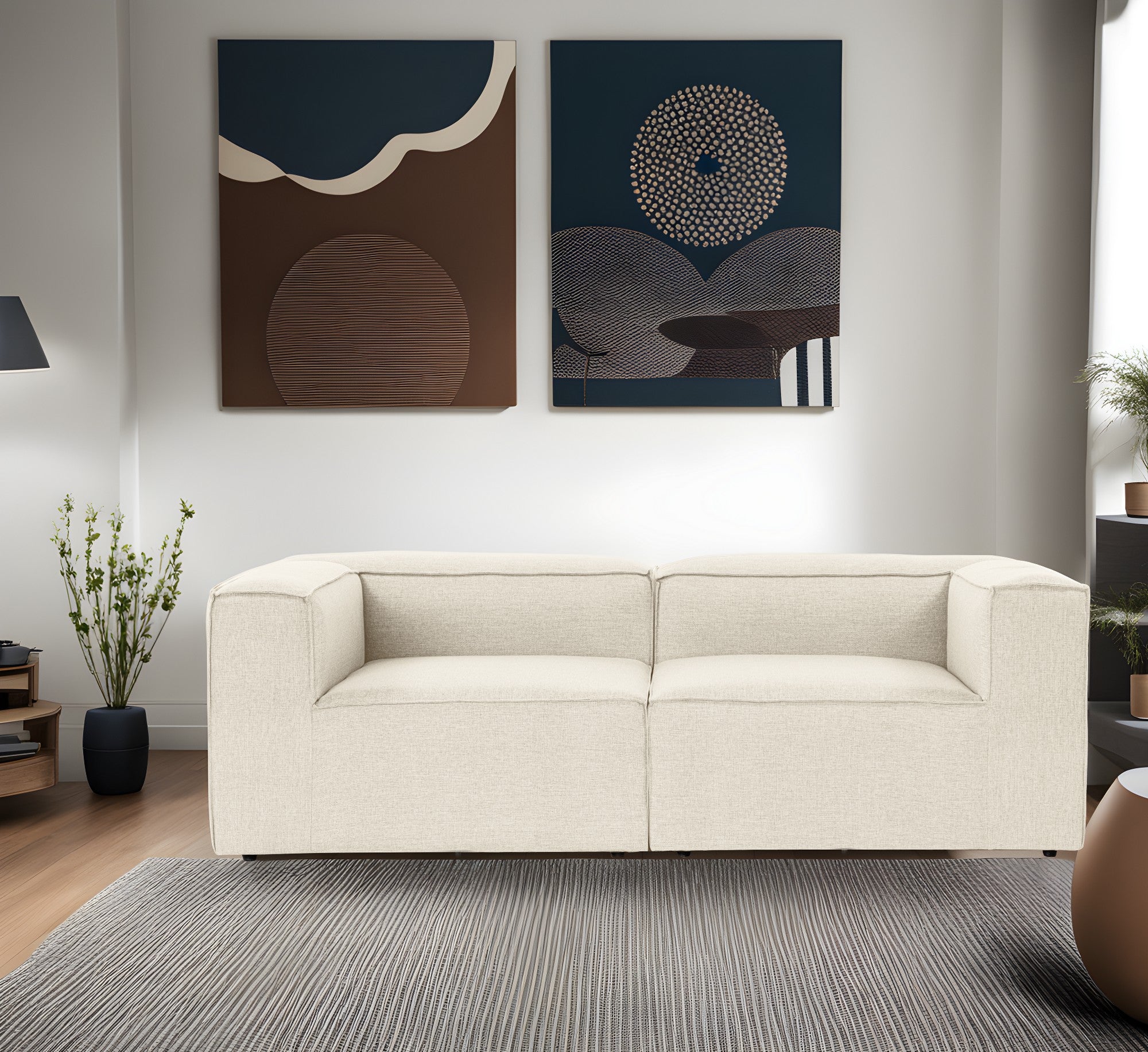 Fora 2 - Ecru 2-Sits Soffa