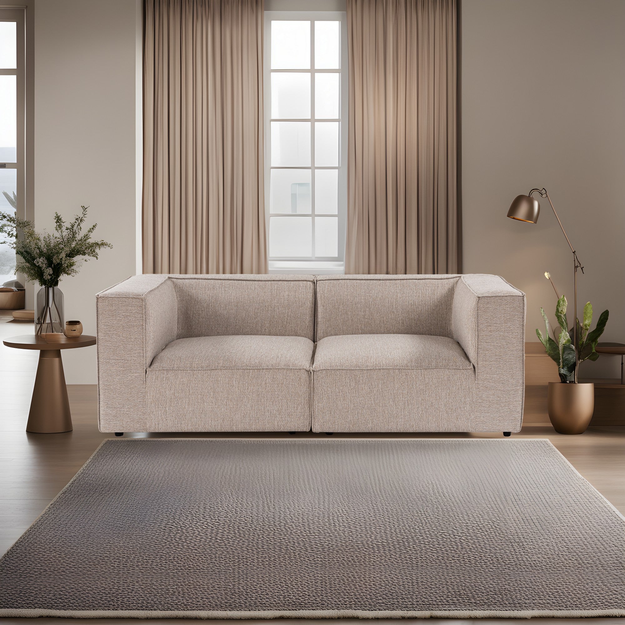 Sora 2 - Sandbeige 2-sitssoffa