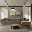 Sora (L1-O1-O1-1R-POUFFE ) - Brun Hörnsoffa