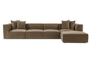 Sora (L1-O1-O1-1R-POUFFE ) - Brun Hörnsoffa
