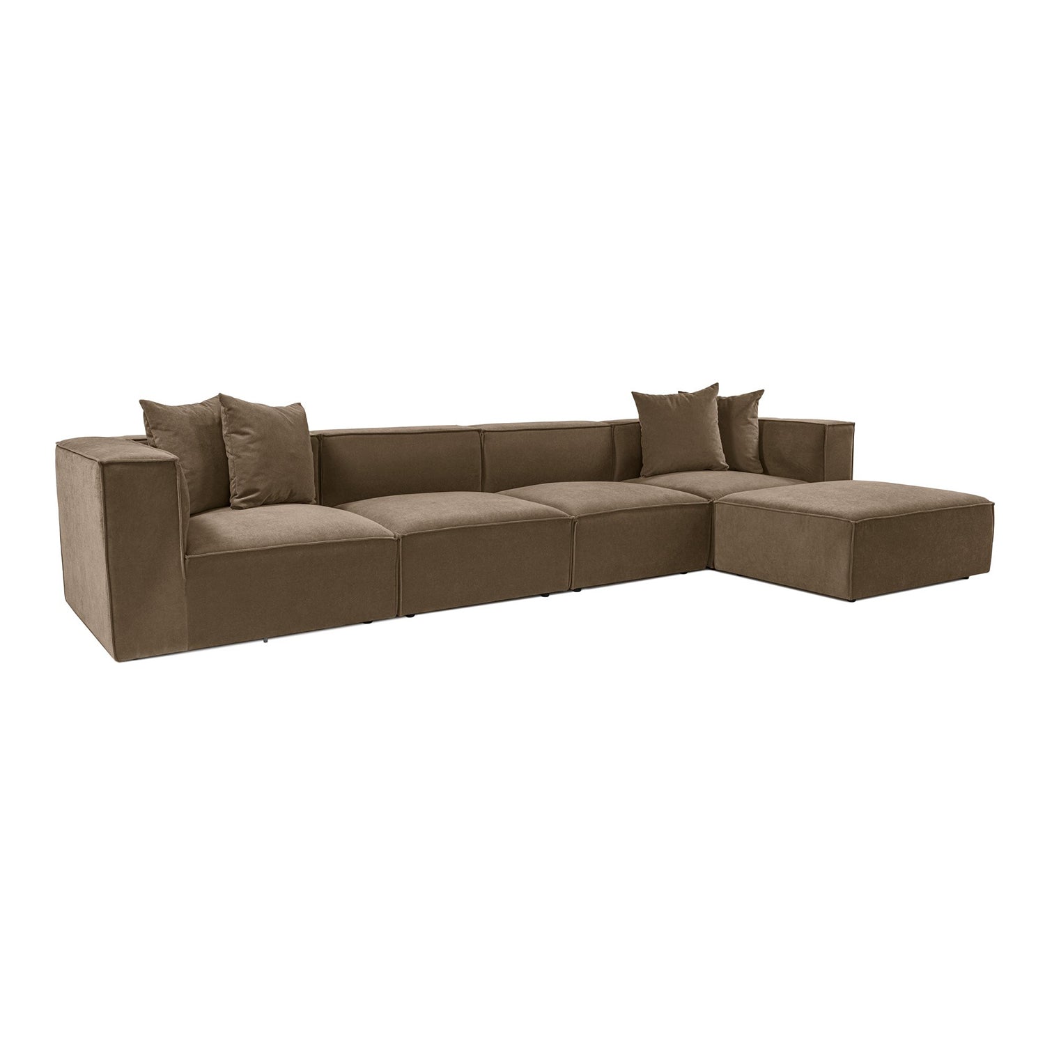 Sora (L1-O1-O1-1R-POUFFE ) - Brun Hörnsoffa