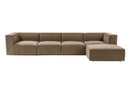 Sora (L1-O1-O1-1R-POUFFE ) - Brun Hörnsoffa