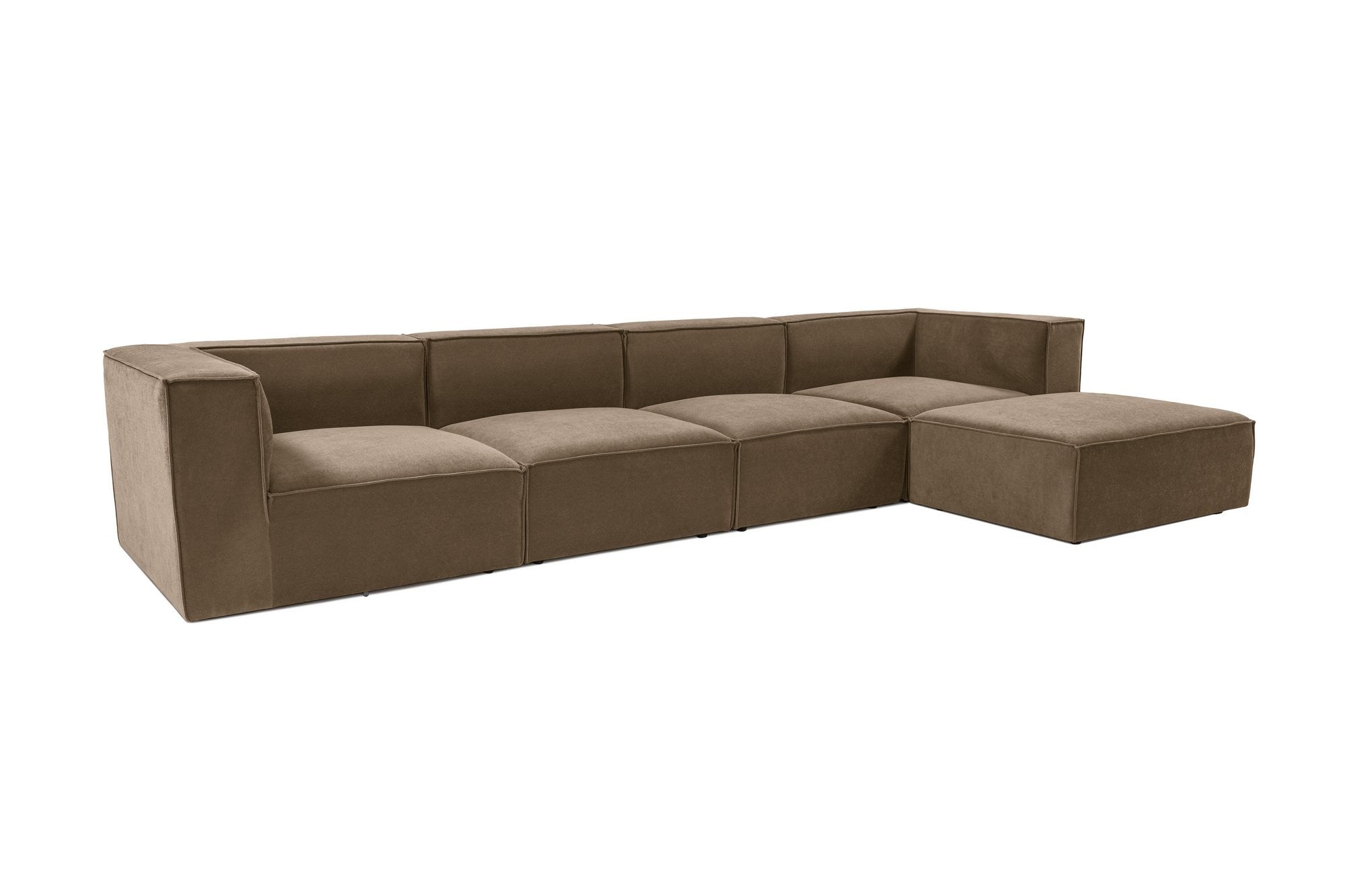 Sora (L1-O1-O1-1R-POUFFE ) - Brun Hörnsoffa