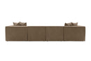 Sora (L1-O1-O1-1R-POUFFE ) - Brun Hörnsoffa
