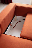 Pırlo Corner Left - Orange Hörnsoffa-säng