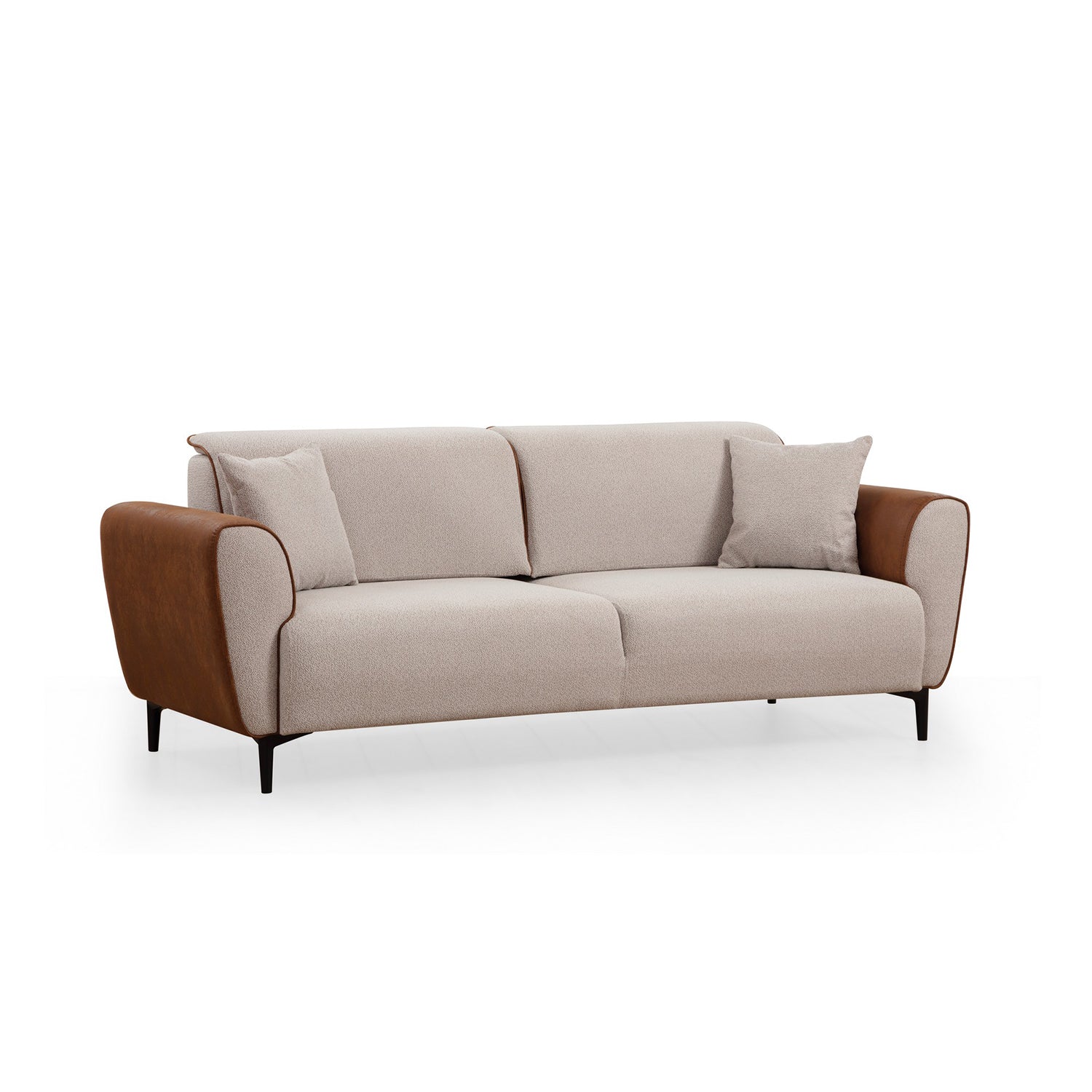 Aren - Beige, Kanel 3-sits Soffa-Bädd