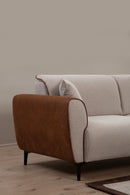 Aren - Beige, Kanel 3-sits Soffa-Bädd