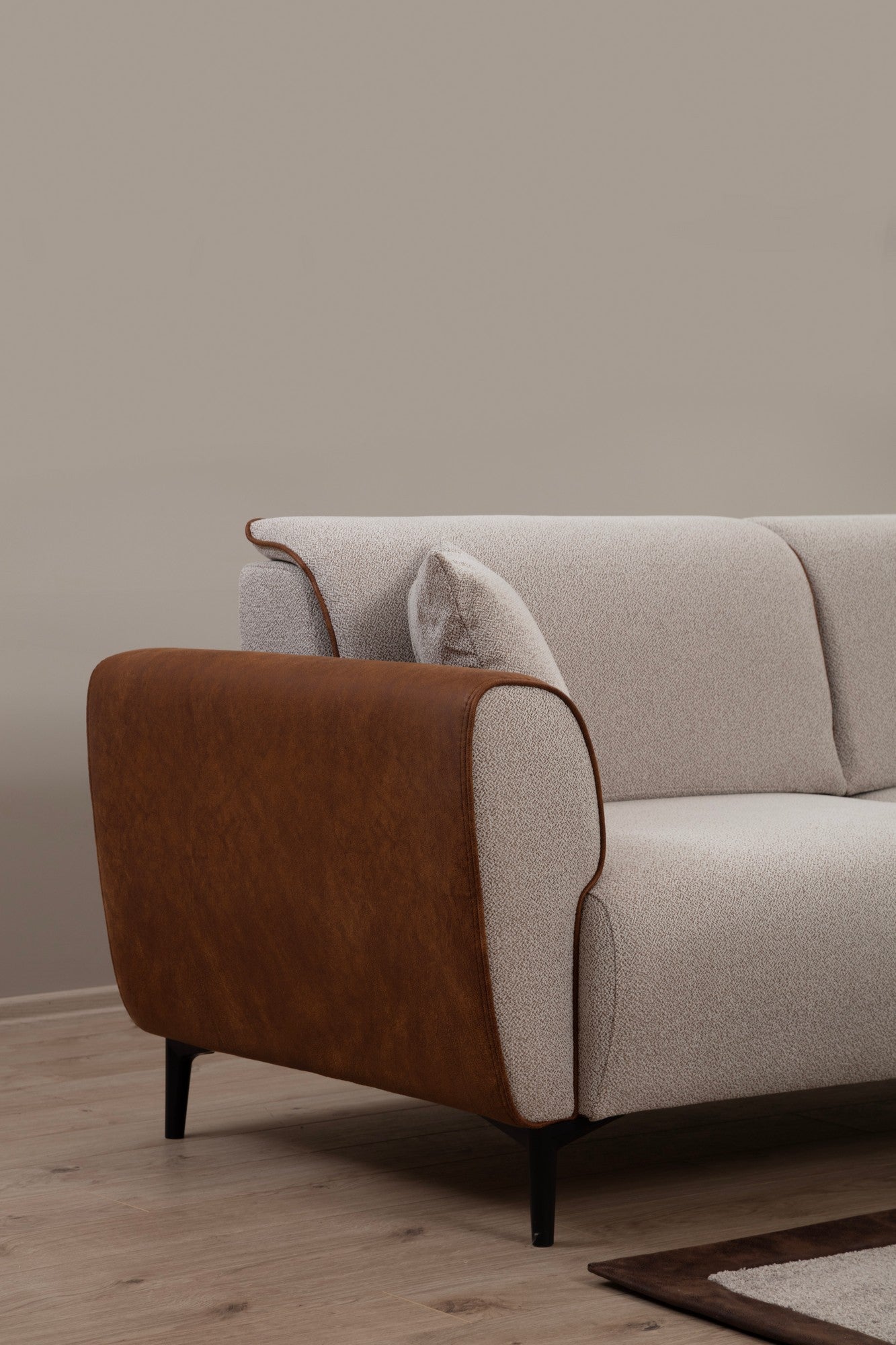 Aren - Beige, Kanel 3-sits Soffa-Bädd