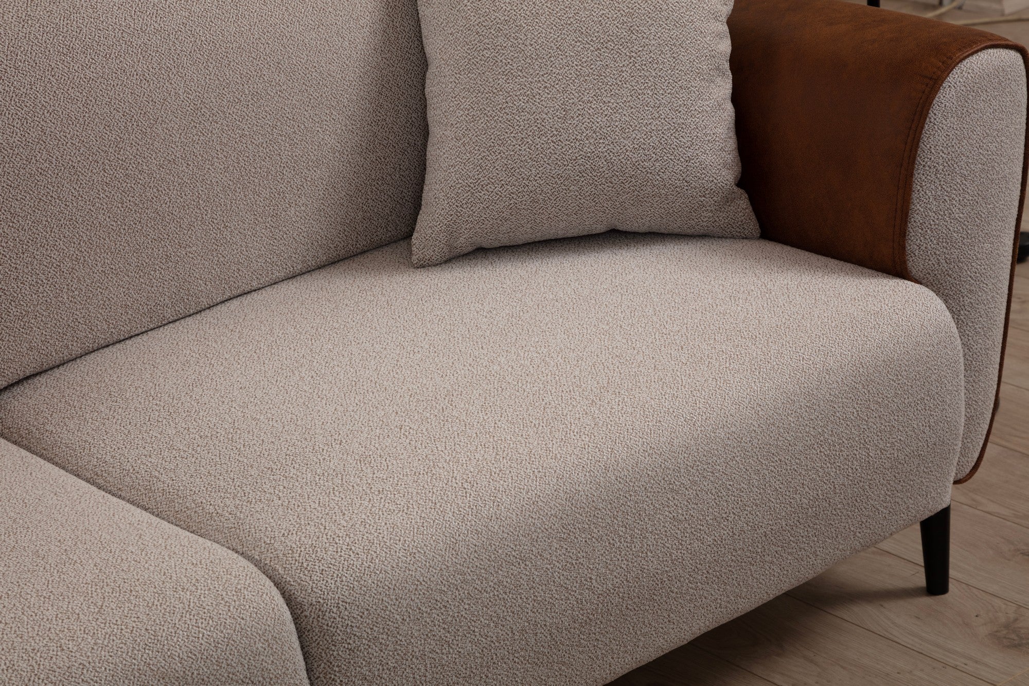 Aren - Beige, Kanel 3-sits Soffa-Bädd