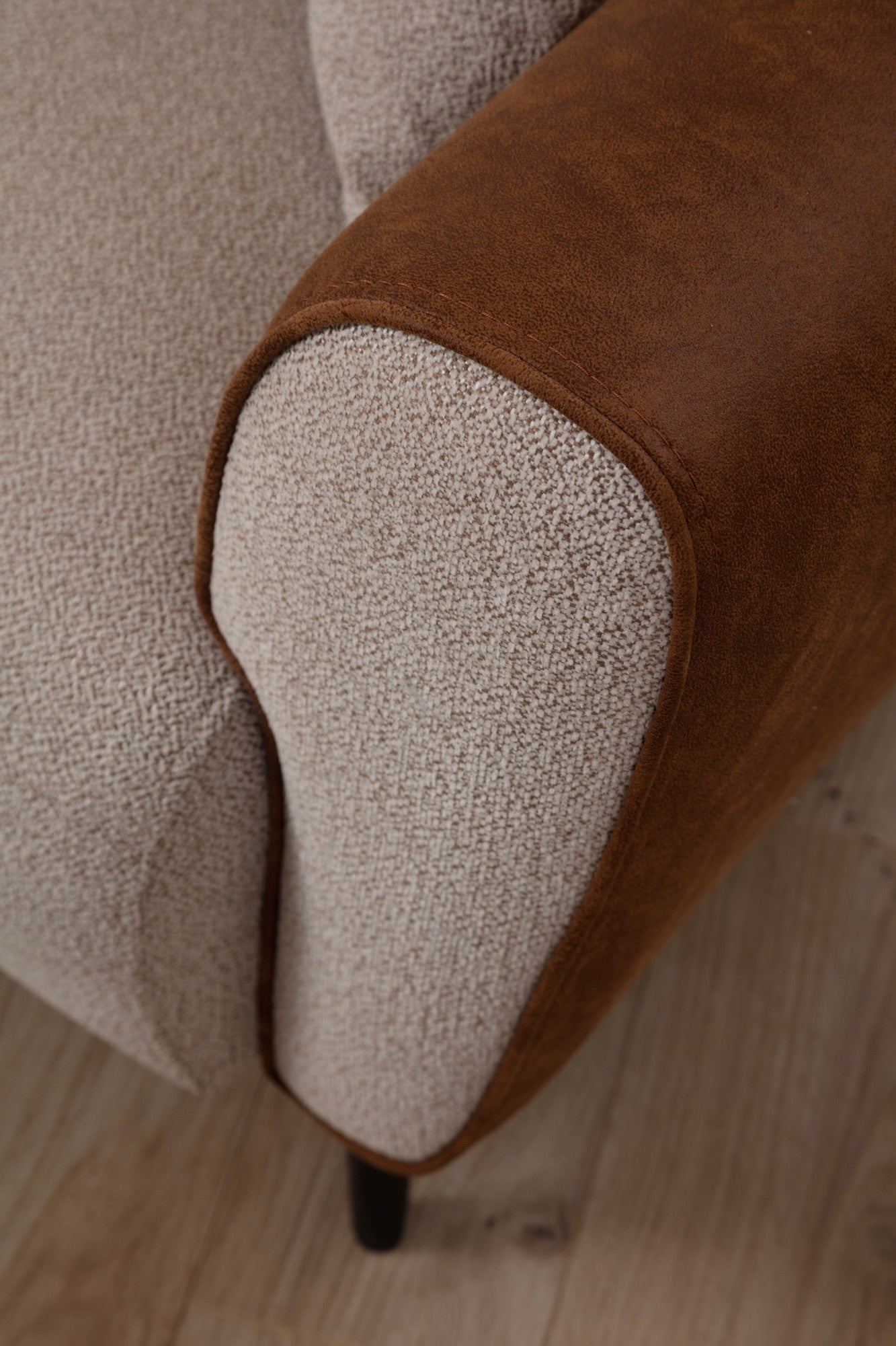 Aren - Beige, Kanel 3-sits Soffa-Bädd